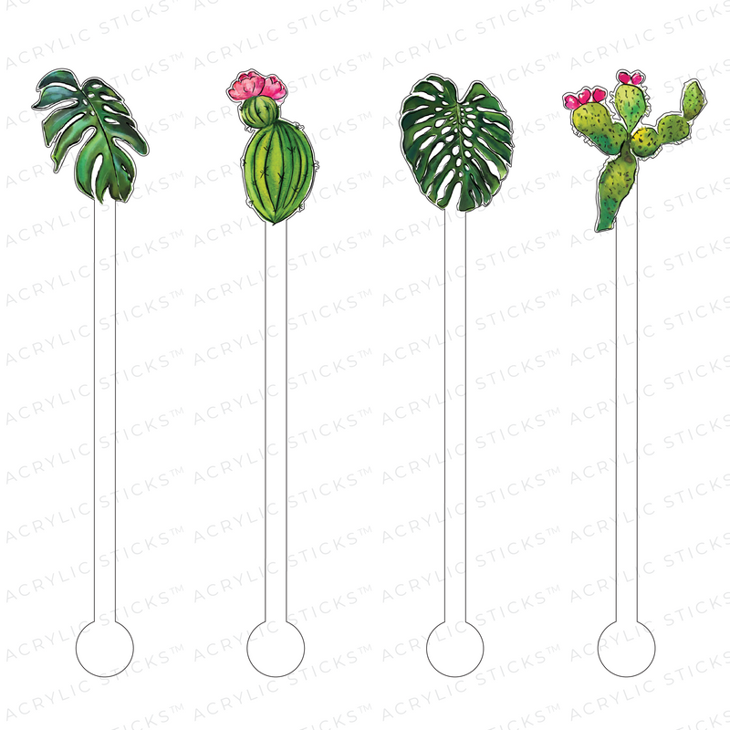 CACTI ACRYLIC STIR STICKS COMBO