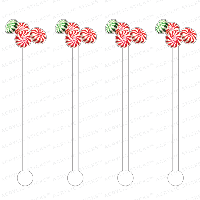 PEPPERMINTS ACRYLIC STIR STICKS