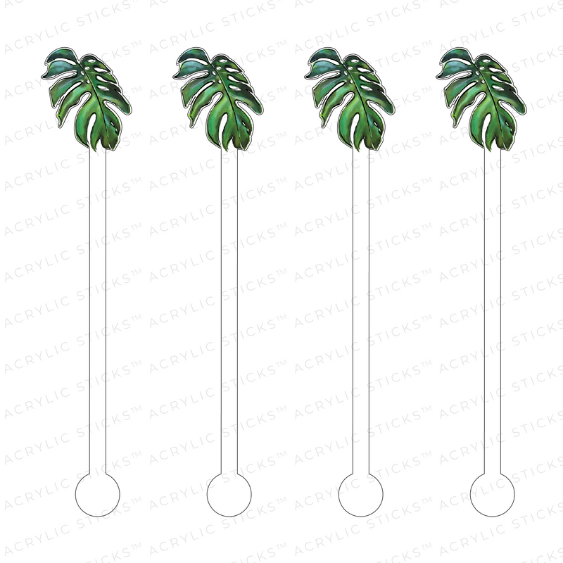 MONSTERA LEAF NO. 2 ACRYLIC STIR STICKS