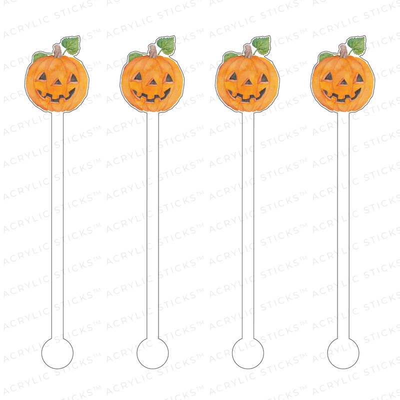 JACK O' LANTERN ACRYLIC STIR STICKS