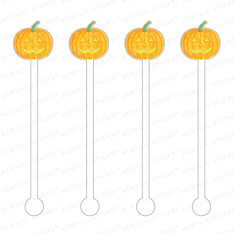 HAPPY JACK O' LANTERN ACRYLIC STIR STICKS