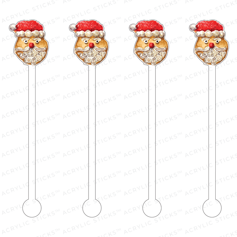 SANTA SUGAR COOKIE ACRYLIC STIR STICKS