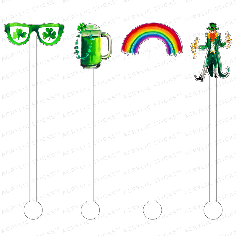 ST. PATRICK'S DAY ACRYLIC STIR STICKS COMBO