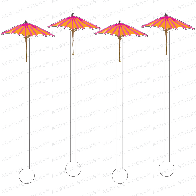 CITRUS AUBERGINE PATIO UMBRELLA ACRYLIC STIR STICKS