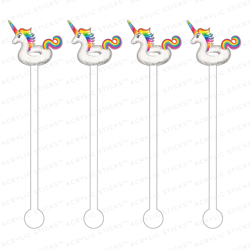 UNICORN FLOATY ACRYLIC STIR STICKS