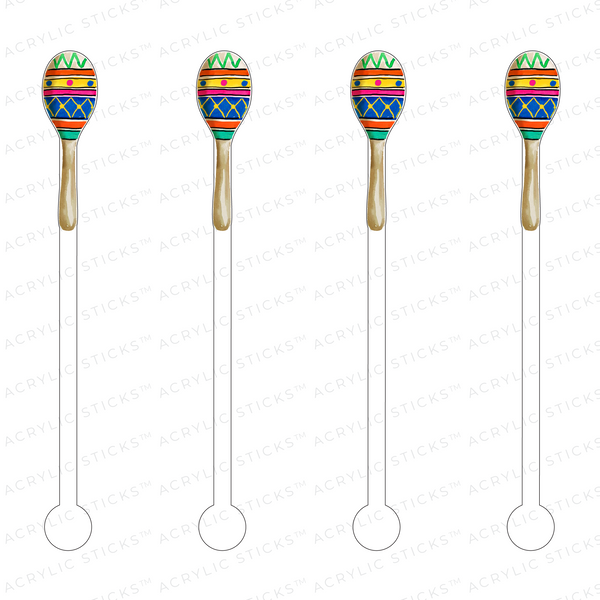 AZTEC MARACA ACRYLIC STIR STICKS – XO ACRYLICS | ACRYLIC STICKS