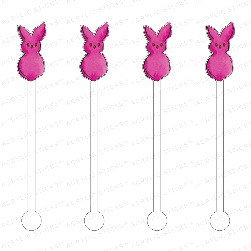 PEEP BUNNY ACRYLIC STIR STICKS