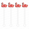 FLAMINGO FLOATY ACRYLIC STIR STICKS