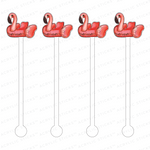 FLAMINGO FLOATY ACRYLIC STIR STICKS