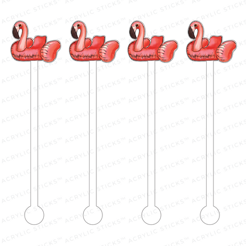 FLAMINGO FLOATY ACRYLIC STIR STICKS