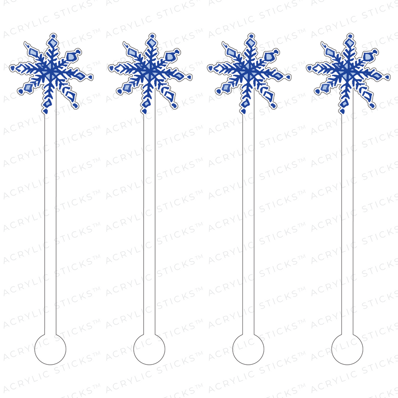 SWEET SNOWFLAKE ACRYLIC STIR STICKS