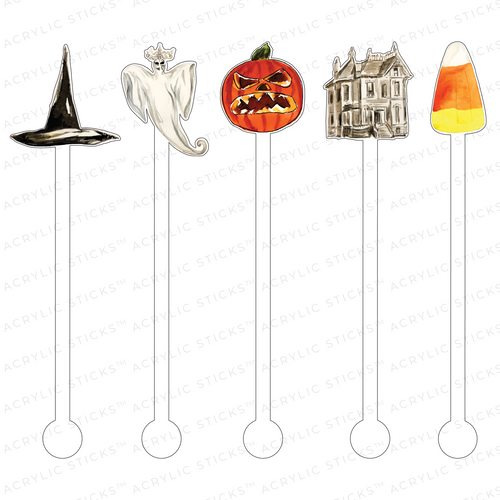 GHOULING HALLOWEEN NIGHTS ACRYLIC STIR STICKS COMBO