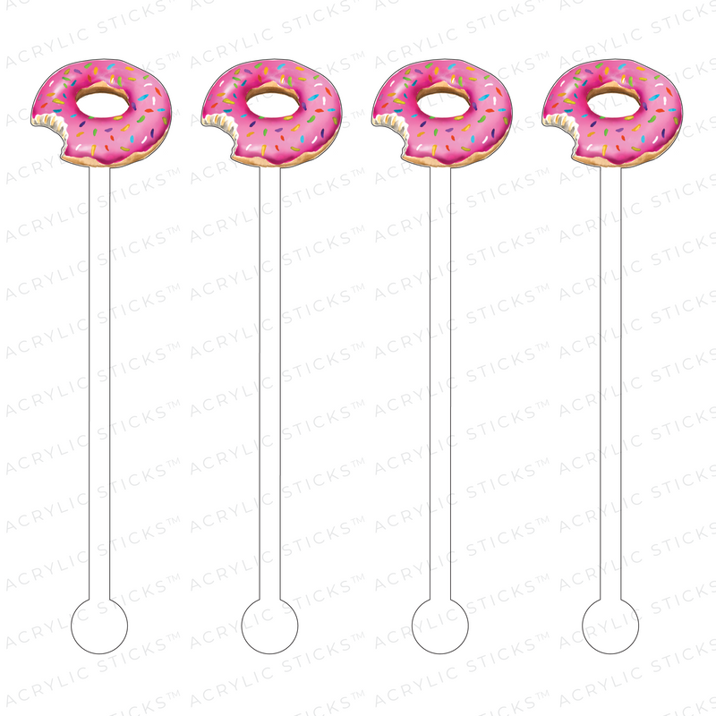 DONUT FLOATY ACRYLIC STIR STICKS