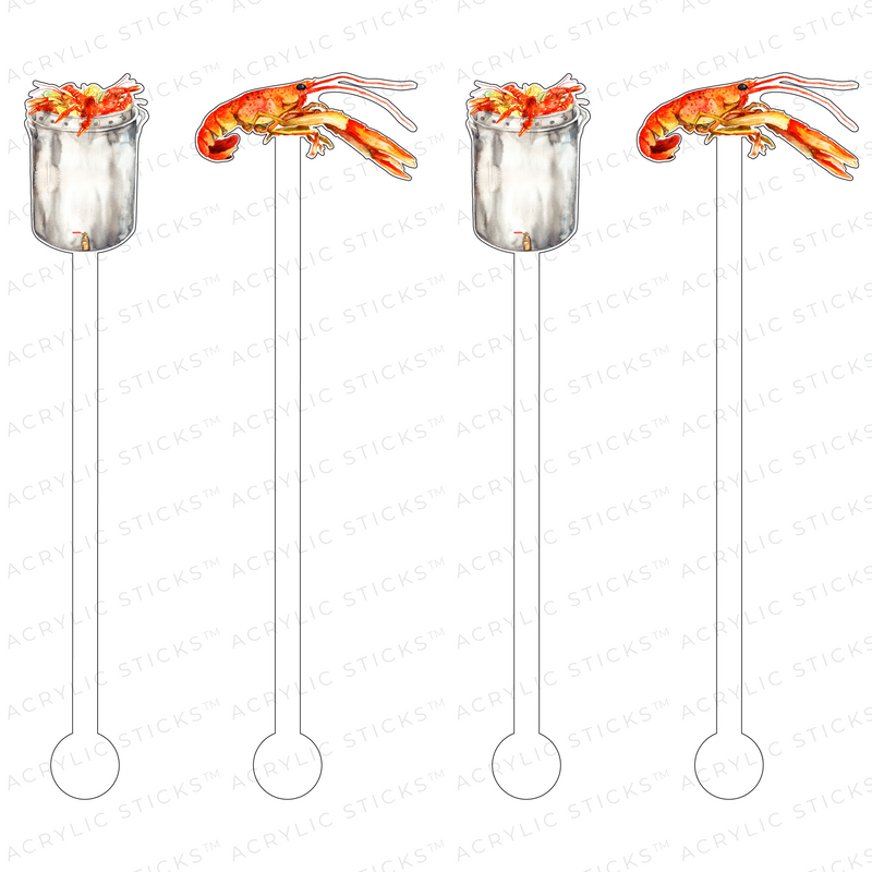 CRAWFISH BOIL COMBO ACRYLIC STIR STICKS