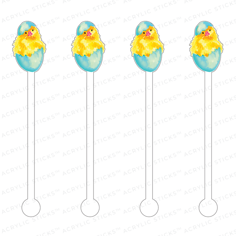 BABY CHICK ACRYLIC STIR STICKS
