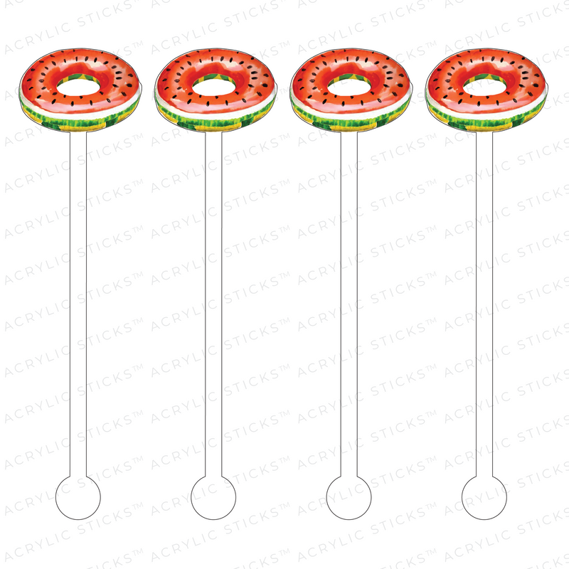 WATERMELON FLOATY ACRYLIC STIR STICKS