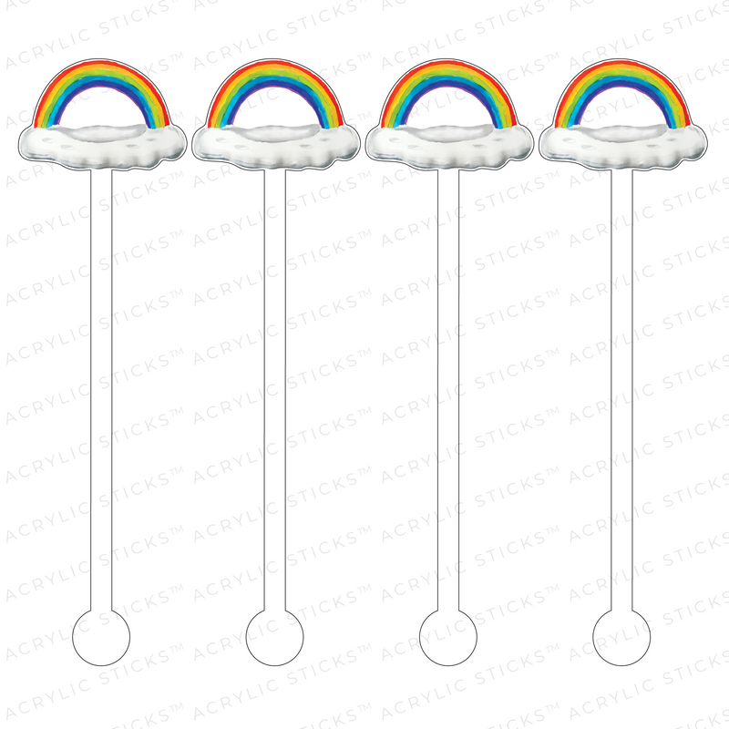 RAINBOW FLOATY ACRYLIC STIR STICKS