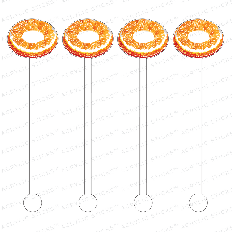 ORANGE FLOATY ACRYLIC STIR STICKS