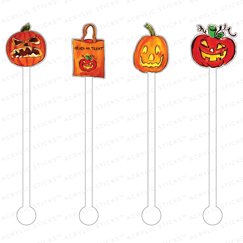 JACK O' LANTERN ACRYLIC STIR STICKS COMBO
