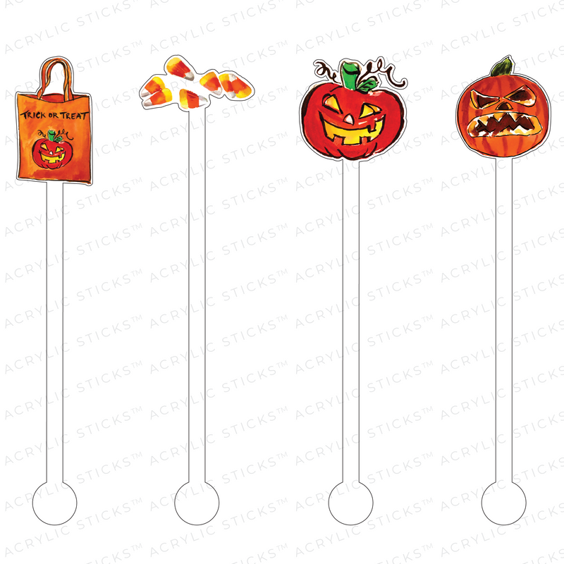 TRICK OR TREAT ACRYLIC STIR STICKS COMBO