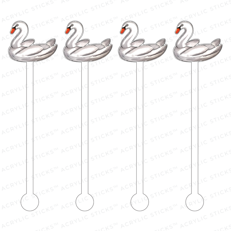 SWAN FLOATY ACRYLIC STIR STICKS