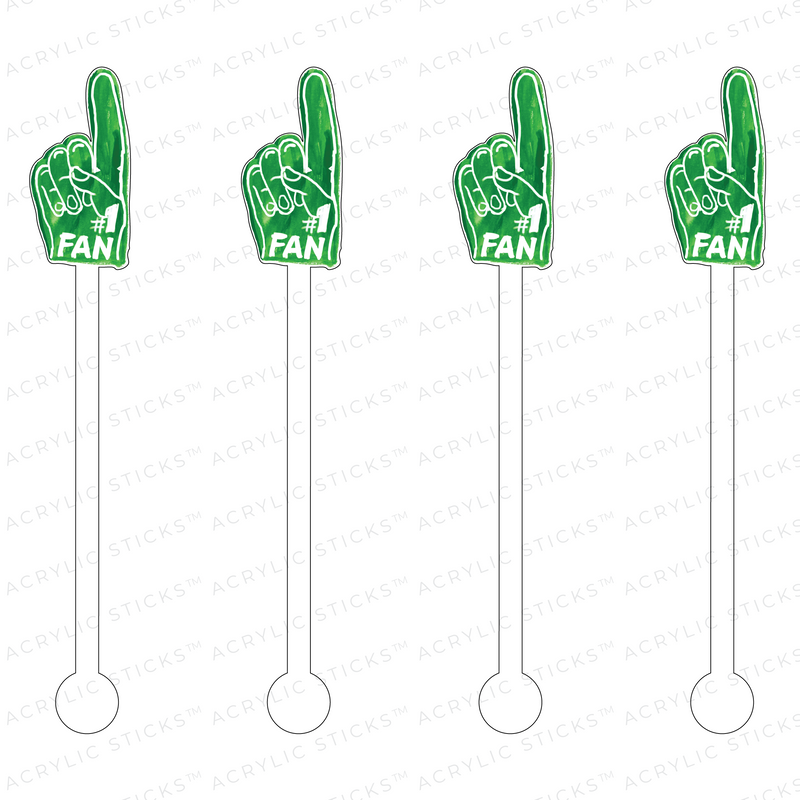 #1 FAN FOAM FINGER ACRYLIC STIR STICKS (13 COLORWAY OPTIONS)