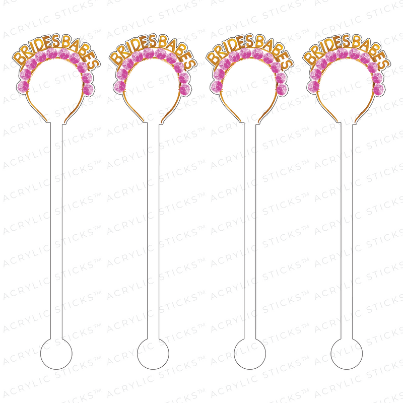 BRIDE'S BABE ACRYLIC STIR STICKS