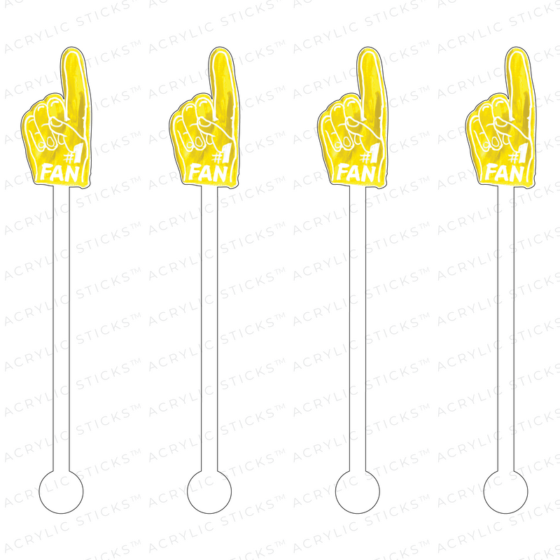 #1 FAN FOAM FINGER ACRYLIC STIR STICKS (13 COLORWAY OPTIONS)