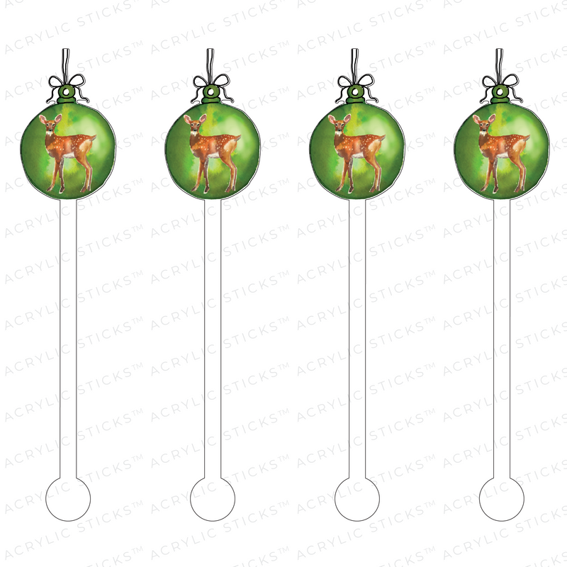 FAWN ORNAMENT ACRYLIC STIR STICKS