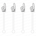 #1 FAN FOAM FINGER ACRYLIC STIR STICKS (13 COLORWAY OPTIONS)