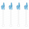 #1 FAN FOAM FINGER ACRYLIC STIR STICKS (13 COLORWAY OPTIONS)