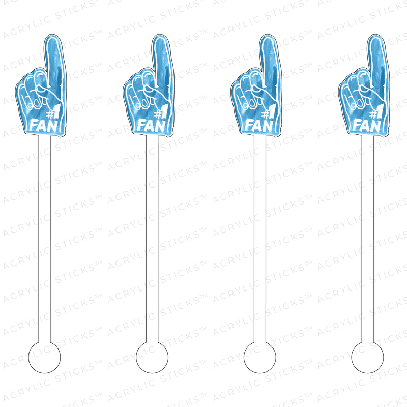 #1 FAN FOAM FINGER ACRYLIC STIR STICKS (13 COLORWAY OPTIONS)