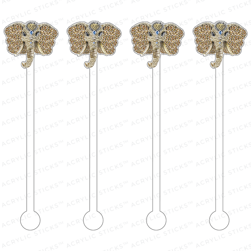ELEPHANT BROOCH ACRYLIC STIR STICKS