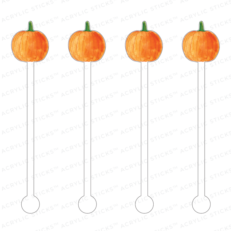 PUMPKIN ACRYLIC STIR STICKS