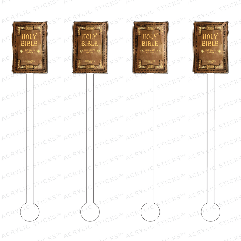HOLY BIBLE ACRYLIC STIR STICKS