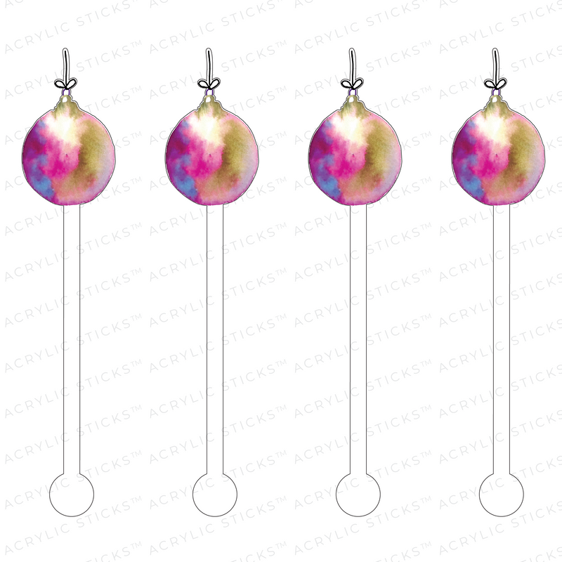 GOLDEN OMBRE ORNAMENT ACRYLIC STIR STICKS