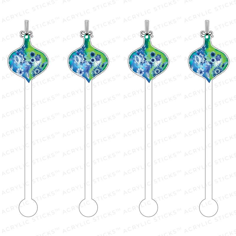 AVANT FLOWER ORNAMENT ACRYLIC STIR STICKS