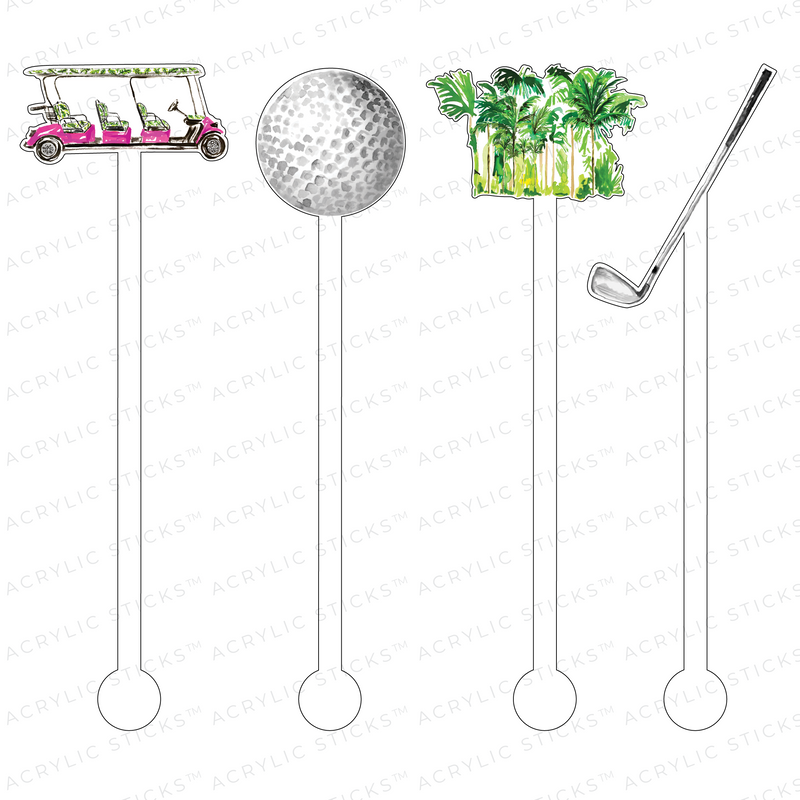 GIRLS THAT GOLF ACRYLIC STIR STICKS COMBO