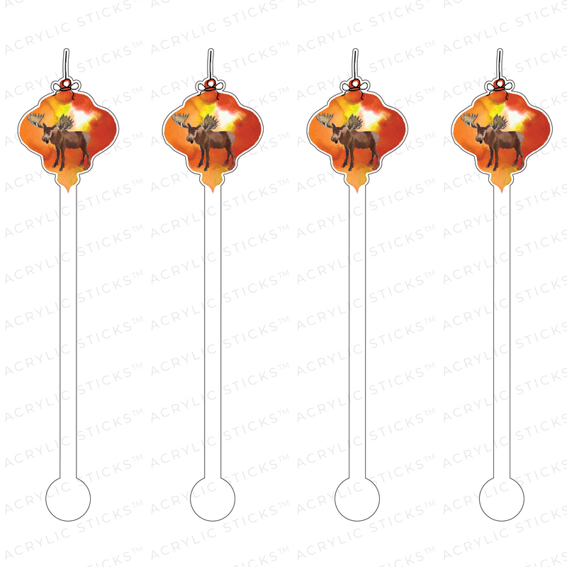 MOOSE ORNAMENT ACRYLIC STIR STICKS