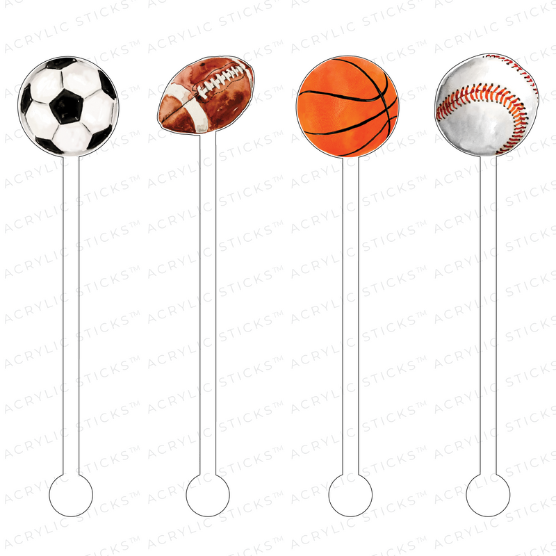 SPORTS ACRYLIC STIR STICKS COMBO