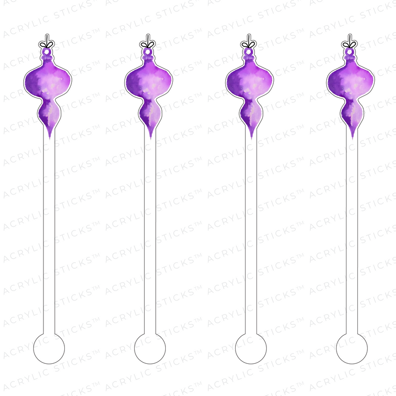 ORCHID OMBRE ORNAMENT ACRYLIC STIR STICKS