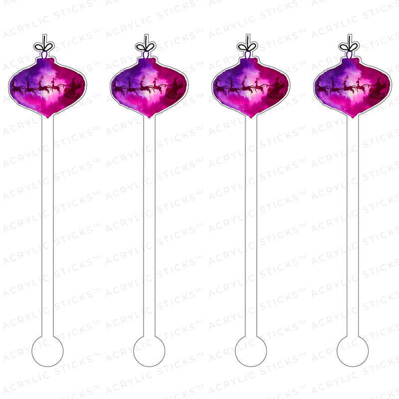 AMETHYST OMBRE REINDEER ACRYLIC STIR STICKS