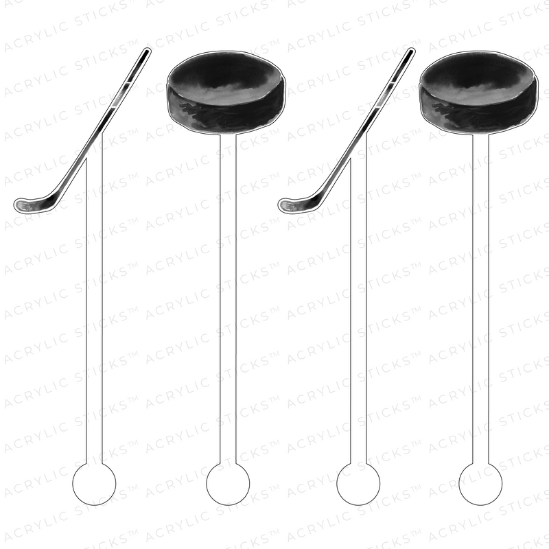 HOCKEY ACRYLIC STIR STICKS COMBO