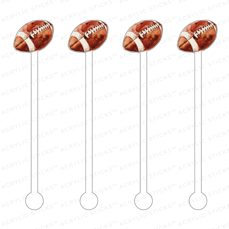 FOOTBALL ACRYLIC STIR STICKS