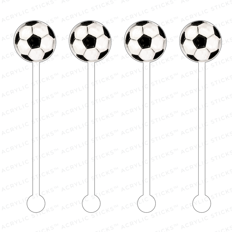 SOCCER BALL ACRYLIC STIR STICKS