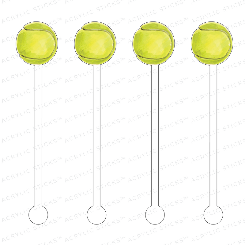 TENNIS BALL ACRYLIC STIR STICKS