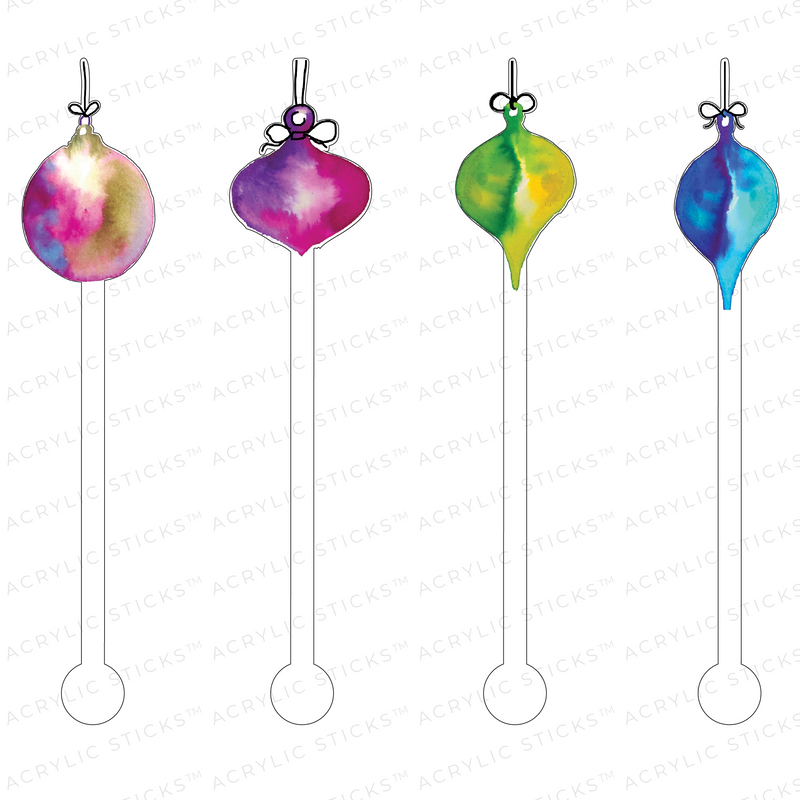 OMBRE ORNAMENTS ACRYLIC STIR STICKS COMBO