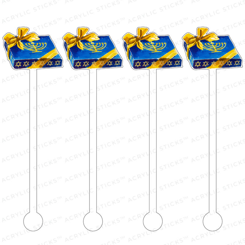 HANUKKAH GIFT ACRYLIC STIR STICKS