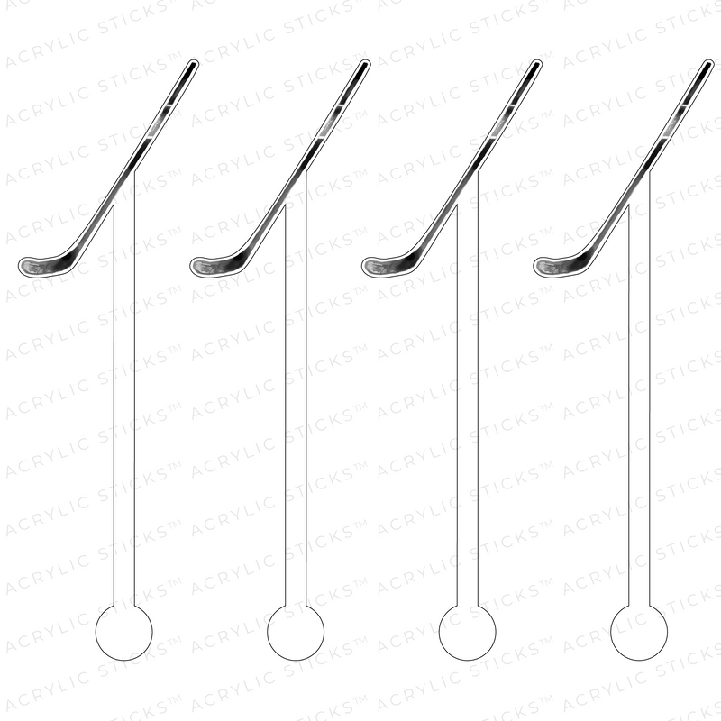HOCKEY STICK ACRYLIC STIR STICKS