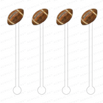 VINTAGE FOOTBALL ACRYLIC STIR STICKS